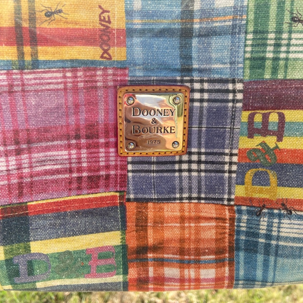 Dooney & Bourke Patchwork Plaid Multicolor Leathe… - image 2